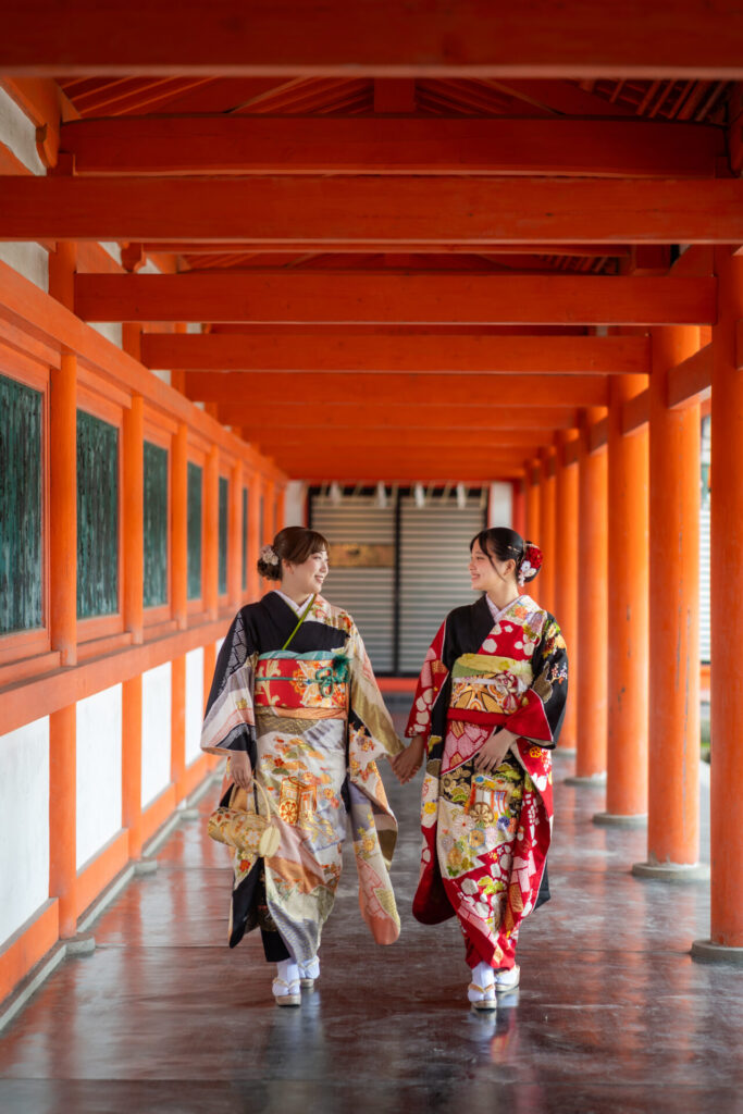 平安神宮 振袖撮影 回廊