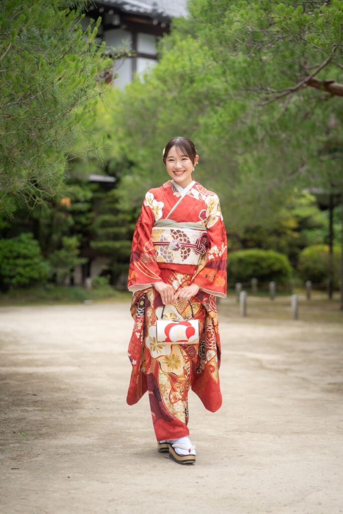平安神宮の神苑での成人式前撮り